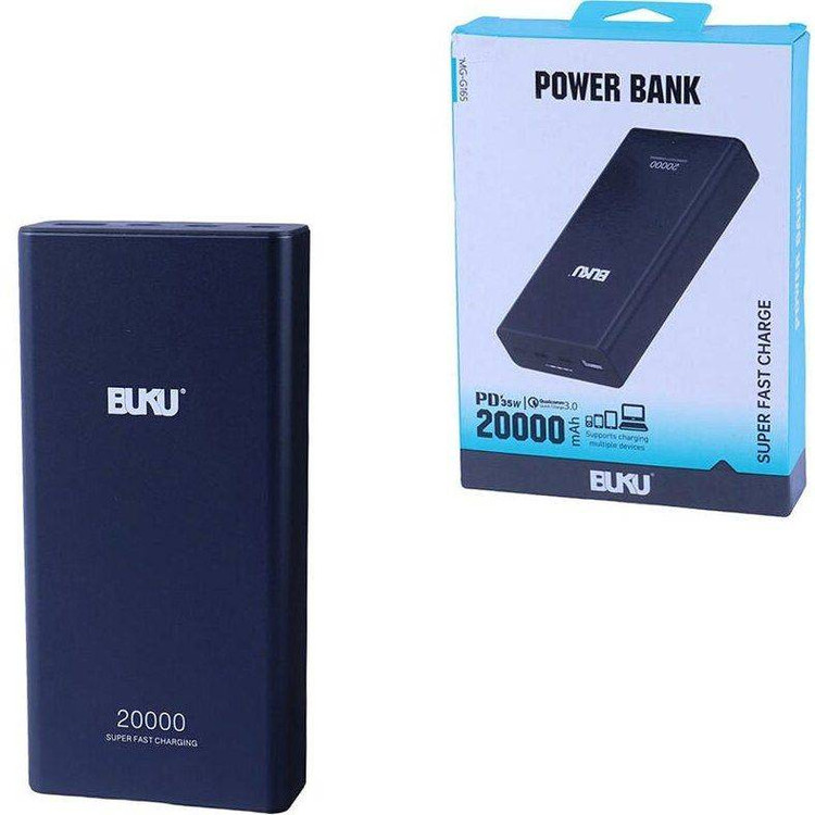 پاور بانک 20000mA سوپر فست شارژ 35W برند BUKU مدل MG-G165